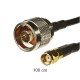 CAB-NM-200-RP-SMA-M-1M Low Loss200 Cable (LLC200) N-Type male To RP-SMA male, 1 M.