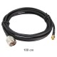 CAB-NM-200-RP-SMA-M-1M Low Loss200 Cable (LLC200) N-Type male To RP-SMA male, 1 M.