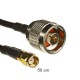 CAB-NM-200-RP-SMA-M-50cm  Low Loss200 Cable (LLC200) N-Type male To RP-SMA male, 50Cm.