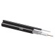 LINK CB-0106AM RG 6/U Outdoor Cable Black PE Jacket w/Messenger, 95% Shield , ADVANCE 500m./ Reel in Box