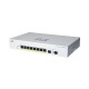 Cisco CBS220-8FP-E-2G-EU Smart Switch L2 Managed 8 ports Gigabit with Full PoE Power Budget 130 W, 2 Gigabit SFP, Ext PS, Rack mount Include , Adepter DC