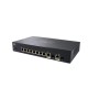 Cisco SF352-08MP Switch PoE 8-Port 10/100 L3 Managed, 2-Port Gigabit copper/SFP Combo, Total Budget 128W, Static Routing/Spanning Tree/Link Aggregation/VLAN Support