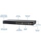 Cisco SG350-28 Managed Switch with 28 Gigabit Ethernet (GbE) Ports with 24 Gigabit Ethernet RJ45 Ports Plus 2SFP Slots, 2 Gigabit Ethernet Combo