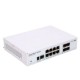 MikroTik CRS112-8G-4S-IN Cloud Router Switch 8-Port Gigabit Ethernet + 4-Port SFP (1G),  MikroTik RouterOS Level5 license, Rack-Mount kit (Included)