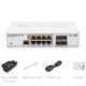 MikroTik CRS112-8P-4S-IN Cloud Smart PoE+ Switch 8-Port Gigabit Ethernet + 4-Port 1G SFP, PoE+ 802.3af/at & Passive PoE (Total 160W), Rack-Mount kit (Included)
