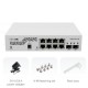 Mikrotik CSS610-8G-2S+IN Cloud Smart Switch 8-Port Gigabit Ethernet + 2-Port 10G SFP+, PoE-in Support, SwitchOS Lite + Metal Case + Rack-Mount kit (Included)