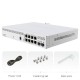 Mikrotik CCSS610-8P-2S+IN Cloud Smart PoE+ Switch 8-Port Gigabit Ethernet + 2-Port 10G SFP+, PoE+ 802.3af/at & Passive PoE (Total 140W), SwitchOS Lite + Rack-Mount kit (Included)