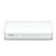 D-Link DGS-1008A 8-Port Gigabit 10/100/1000 Mbps RJ45 Unmanaged Desktop Switch, Plastic Case