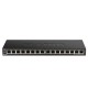 D-Link DGS-1016S 16-Port Gigabit 10/100/1000 Mbps RJ45 Unmanaged Desktop Switch, Metal Case