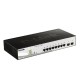 D-Link DGS-1210-10P 10-Port Gigabit PoE/PoE+ Smart Managed Switch + 2 x Gigabit SFP Ports, 65W PoE Power Budget, Rack-mount Metal Case