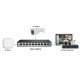 D-Link DGS-F1010P-E 250M 10-Port Gigabit 10/100/1000 Switch with 8 PoE Ports and 2 Uplink Ports, Desktop Switch Metal Case