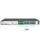 D-Link DGS-F1026P-E 250M 24-Port Gigabit 10/100/1000 PoE/PoE+ 2 SFP Uplink, Smart Features: Extend, VLAN, QoS, 250W PoE Budget, Rack Mount Switch, Metal Case