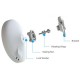 EnGenius EnStation5 Outdoor Long-Rang 11n Access Point/Client Bride, Speed 300Mbps 5GHz, 19dBi High-Gain Antennas, 2-Port LAN  