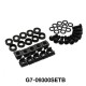 19” GERMANY G7-09300SETB Screw M6 + Captive Nut M6 + Plastic Washer + Metal Sasket Black