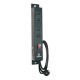 19" GERMANY G7-00004B AC Power Distribution 4 Universal Outlet w/Cable 1.8 M. & Surge Protection, Black
