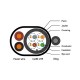 GLINK GL5011 CAT5E Outdoor UTP PE w/Drop Wire & Power Wire Cable, Black Color, 300M/Roll in Box	