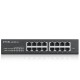 Zyxel GS1900-16 16-port GbE Smart Managed Desktop Switch รองรับ การทำ VLAN, QoS, Link Aggregation, 802.1x, CPU defense engine และ DoS prevention Rack-mount kit for installing 19" rack