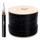LINK CB-0108 RG 6/U Cable Black Jacket, 95% Shield MILITARY Grade 500m. / Reel in Box