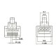 Link US-1004 Shield CAT 6 RJ45 Plug 2 Layer 600 MHz With Pre-Insert bar
