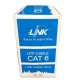 Link UTP CAT6 US-9106A (250 MHz) 24 AWG, w/Cross Filler, CM, Blue color 305 M/Pull Box.*ส่งฟรีเขต กทม.และปริมณฑล