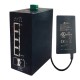 Link UT-1319A Fiber Gigabit Media Converter Hardened Type, 10/100/1000 Mbps, 4-Port RJ45, 2-SFP Slot (Blank)