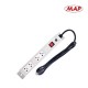 MAP M7-00004 Power Distribution Unit 4 Universal (PDU) Outlet 2M., Line Suppression