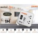 Syndome PC-21U 2 Outlets, 2 USB + 1 Type-C (5V/2.1A Max) , 2300 WATT / 10 Amp. Length Cable 1 meter