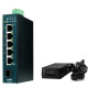 Link PS-3140 Lite Managed Industrial PoE+ Switch, 4-Port 10/100/1000Base-T PoE/PoE+ with 1-Port GE + 1-Port Gigabit SFP Uplink