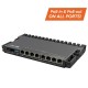 MikroTik RB5009UPr+S+IN 7-Port Gigabit Ethernet PoE+ Out 1-8 (802.3af/at) + 1-Port 2.5G Ethernet + 1-Port SFP+ 10G + 1 USB 3.0 type A, Load Balancing + Hotspot Server + VPN Support, Rackmount kit K-79 Support (Not included)