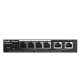 Reyee RG-ES206GC-P 6-Port Gigabit Smart Cloud Mananged PoE Switch, including  4 PoE/POE+ Ports, 54W PoE Power Budget, Desktop Steel Case