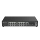 Reyee RG-ES220GS-P 20-Port Gigabit Smart Cloud Managed PoE Switch, including 16 PoE/POE+ Ports, 250W PoE Power Budget, + 2 x RJ45 Port + 2 x SFP Gigabit Port, Unique Value for CCTV Network, Rack-mountable Steel Case