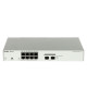 Reyee RG-NBS3100-8GT2SFP-P-V2 8-Port Gigabit L2 Cloud Managed POE Switch, 8 POE/POE+ Ports, +2 SFP Gigabit Slots, 125W PoE Power Budget, Desktop Steel Case