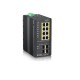Zyxel  RGS200-12P Industrial 12-port Gigabit Managed High Power PoE+ Rugged Switch 8-port Gigabit PoE+ 4-port Gigabit SFP จ่ายไฟได้สูงสุด 30 watt/port