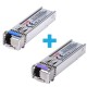 Ruijie Set GE-SFP-LH40-SM1310-BIDI + GE-SFP-LH40-SM1550-BIDI 1000BASE-LX, BIDI-TX1310/RX1550,TX1550/RX1310, Single-Mode (SM), DDM Simplex LC SMF Transceiver Module, 40km