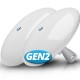 Ubiquiti NBE-5AC-Gen2-SET Point-to-point WiFi Link 3-4Km. airMAX Management 802.11ac, Freq 5GHz Hi-Speed 450+Mbps, Power 25dBm, Ant 19dBi, Configuration ready, (1 set มี 2 ตัว )