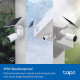 tp-link Tapo C410 KIT 3MP Solar-Powered Security Camera Kit 2K High-Definition, 1 × Tapo C410, 1 × Tapo A201, Color Night Vision, 2.4 GHz Wi-Fi, 850 nm IR LED (30 ft / 9.1 m), IP65 Weatherproof