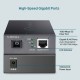 tp-link TL-FC311A-2 Gigabit Single-mode SC WDM Bi-Directional Fiber Media Converter, 1× Gigabit SC Port, 1× Gigabit RJ45 Port (Auto MDI/MDIX) SPEC: Full-duplex, Tx:1550 nm, Rx:1310 nm, Up to 2 km. (ใช้คู่กับ TL-FC311B-2)