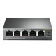 TP-LINK TL-SG1005P 5-Port Gigabit 10/100/1000Mbps RJ45 ports Desktop Switch with 4-Port PoE IEEE 802.3af compliant PDs., Max Power 65W.