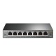 tp-link TL-SG108E 8-Port Gigabit Desktop Easy Smart Switch, 8 10/100/1000Mbps RJ45 Ports, VLAN, QoS, IGMP Snooping, Steel Case