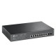 tp-link TL-SG2210MP 10-Port JetStream Gigabit Smart Switch with 8-Port PoE+ (802.3at/af) PoE Power Budget 150 W, 2× 100/1000 Mbps SFP Slots, VLAN, QoS, IGMP Snooping Support, Rack-Mountable/Desktop Steel Case