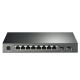 tp-link TL-SG2210P JetStream 8-Port Gigabit Smart PoE+ (802.3at/af) PoE Power Budget 53 W, + 2 SFP Slots, VLAN, QoS, IGMP Snooping Support, Desktop Steel Case
