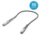 Ubiquiti UACC-DAC-SFP10-0.5M 10G SFP+ Direct Attach Cable with a 10 Gbps max data rate., Supported data rates: 10 / 1 Gbps, Compatible with SFP+ and SFP interfaces, 0.5 M.