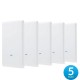 Ubiquiti UAP-AC-M-PRO-5 Pack 5 Mesh Technology AP Outdoor Hi-Performance WiFi 802.11ac 1.75Gbps, Dual-Band 2.4GHz&5GHz, Omni Antennas 2x2MIMO, Power 22dBm, 48V/0.5A Gigabit PoE Adapter Included