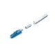 Link UF-0002SM  LC Simplex Singlemode, Blue, Zirconia Fiber Optic Connector, Beigne Boot 0.9 mm, 3.0 mm diameter Cable