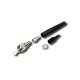 Link UF-0008  FC Multimode,  Zirconia Fiber Optic Connector, Black Boot 0.9 mm, 3.0 mm diameter Cable