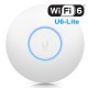 Ubiquiti UniFi 6 Lite (U6-Lite) Wi-Fi 6 (802.11ax) Access Point Dual-Band 1.5Gbps 2x2 MU-MIMO and OFDMA, Power 23dBm, 802.3af PoE; 48V PoE Adapter (Not Included)