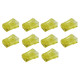 Link US-1062A-X CAT6 New RJ45 Crystal Plug, Transparent X=2Red/3Green/4Blue/5Yellow/6Black (10 Pcs/Pkg.)