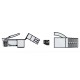 Link US-1070SG Shield CAT 6A RJ45 PLUG, (UTP / Gold Shield, Hybrid w/Plug Boot, Gold / Transparent