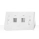 Link US-2002AWH Face Plate 2 Port With Icon & Lable ID, White color
