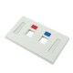 Link US-2002AWH Face Plate 2 Port With Icon & Lable ID, White color